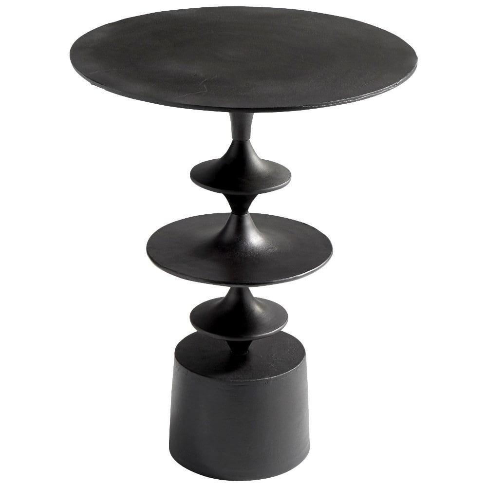 Eros Round Bronze Aluminum Contemporary Accent Table