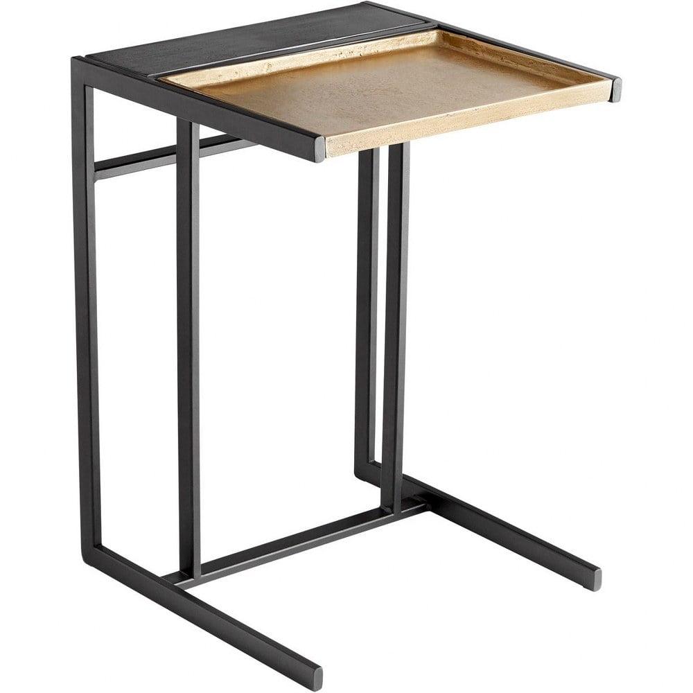 Modish-Industrial Bronze & Brass Square Aluminum End Table