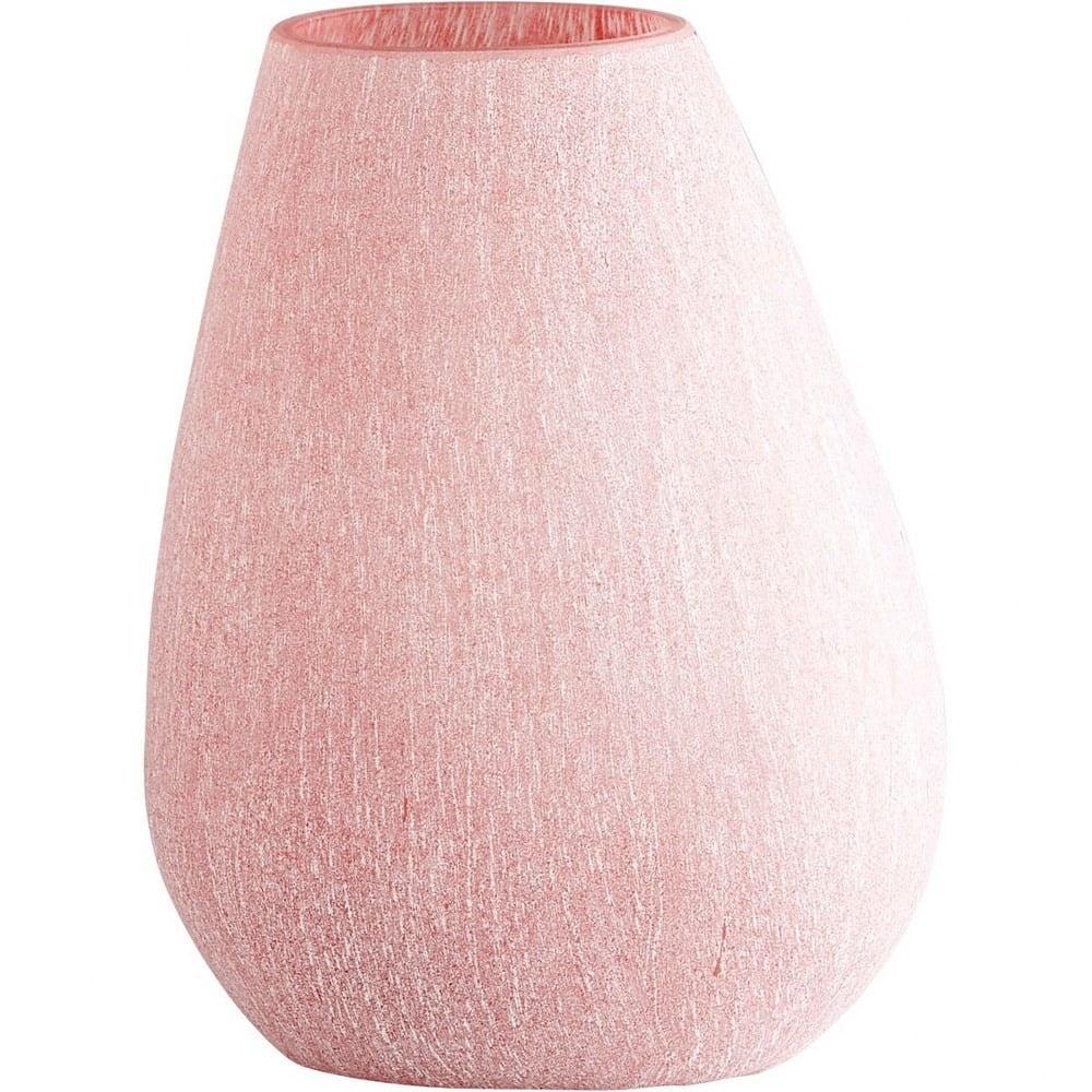 Charming Pink Ceramic Bouquet Vase 13.5" H Contemporary Decor