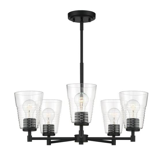 D230M-5CH-MB-Designers Fountain-Ingo - 5 Light Chandelier In Modern Style-14.75 Inches Tall and 24 Inches Wide