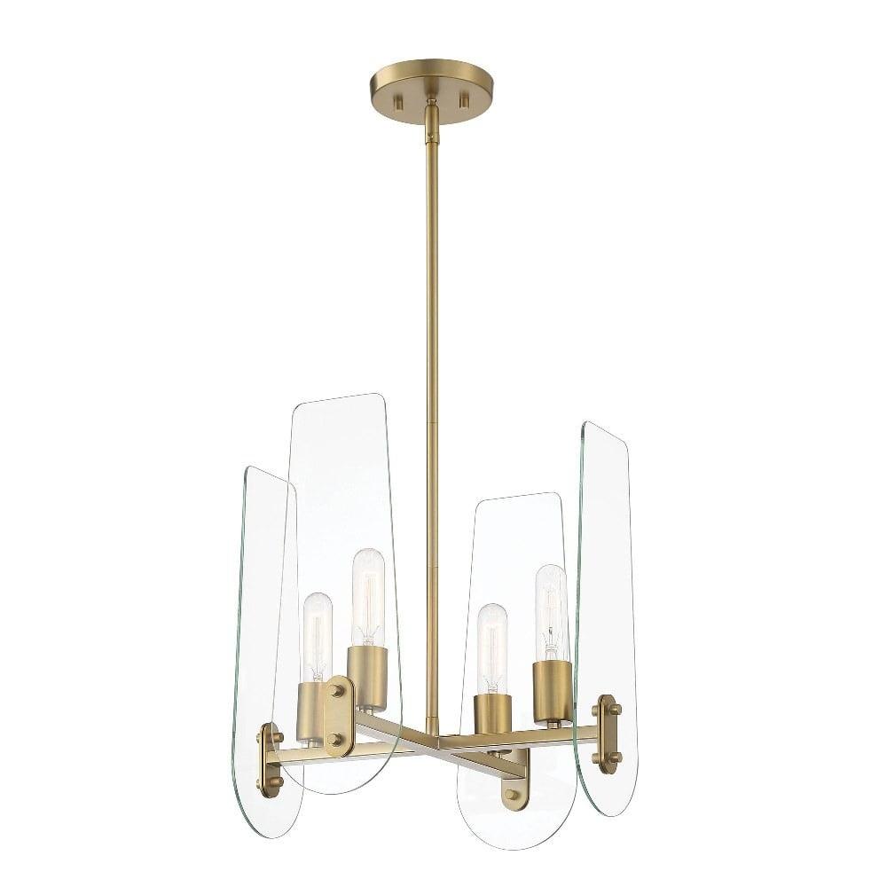 D256M-4CH-BG-Designers Fountain-Bergen Beach - 4 Light Chandelier In Glam Style-15 Inches Tall and 16 Inches Wide