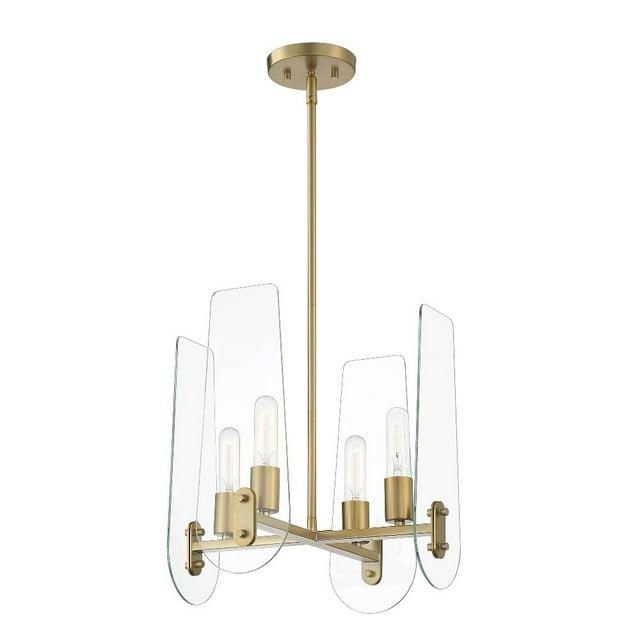 D256M-4CH-BG-Designers Fountain-Bergen Beach - 4 Light Chandelier In Glam Style-15 Inches Tall and 16 Inches Wide