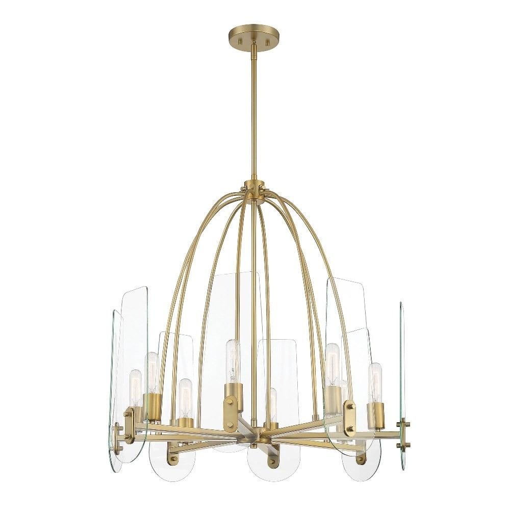 D256M-8CH-BG-Designers Fountain-Bergen Beach - 8 Light Chandelier In Glam Style-28.5 Inches Tall and 28 Inches Wide
