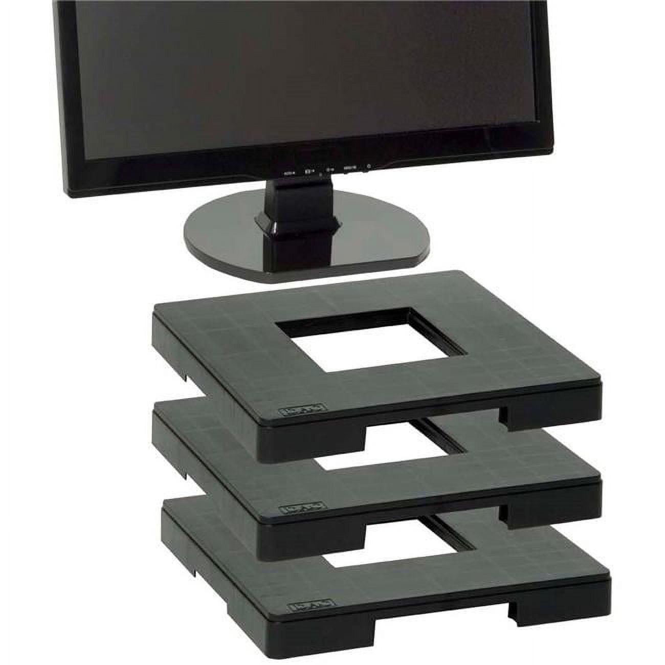 DAC DTA02151 1.25 in. Standard Monitor Riser Block for Flat Panel Display Type Supported, Black