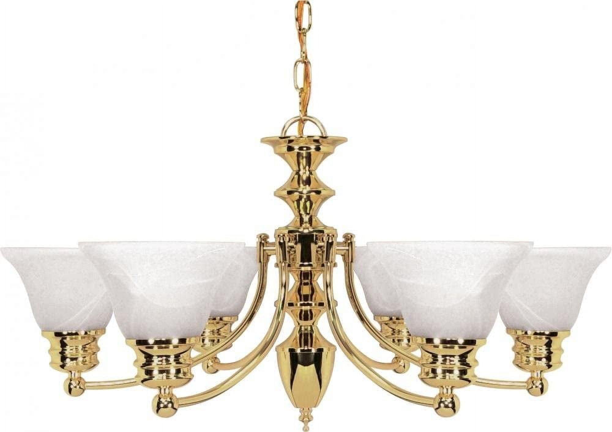 Empire Polished Brass 26" 6-Light Chandelier