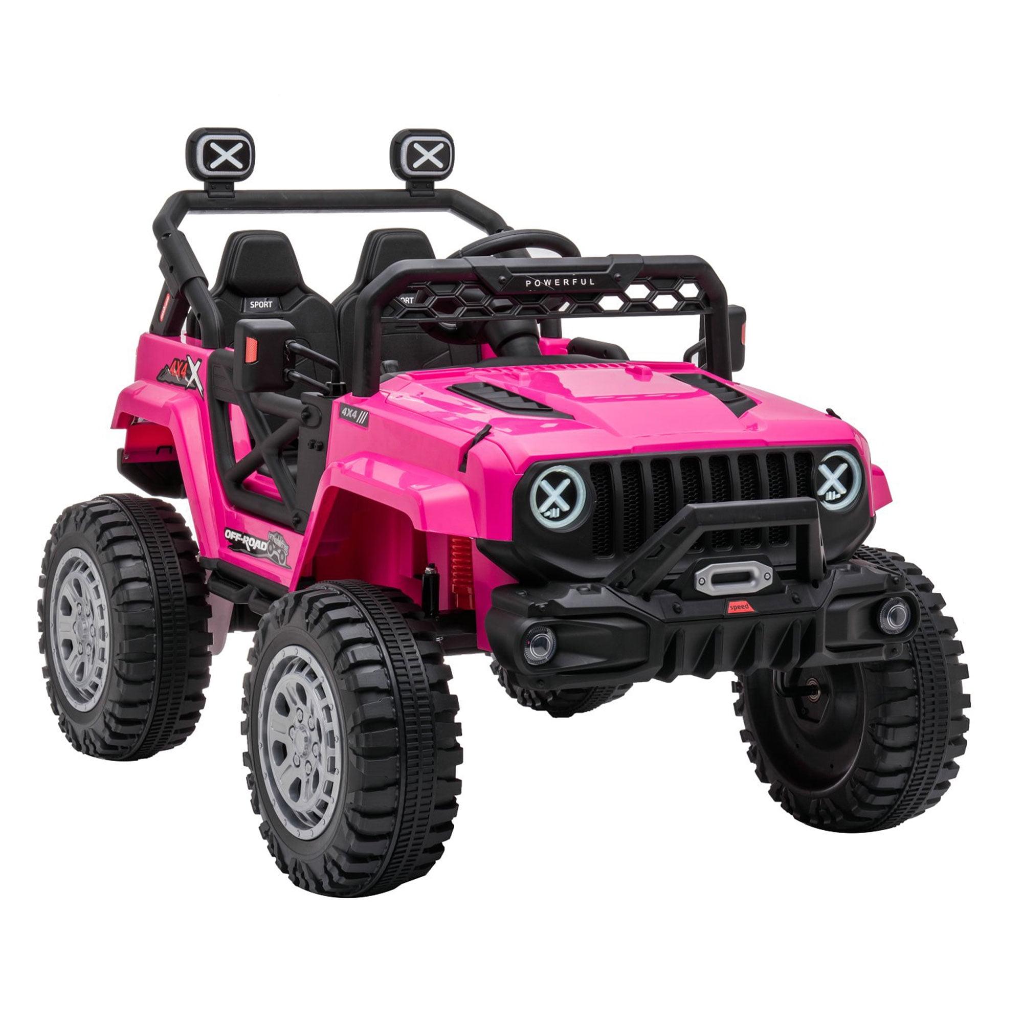 Pink 12V Off-Road Ride-On Truck with Remote Control