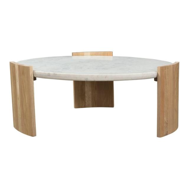 Whilem Round Coffee Table - White