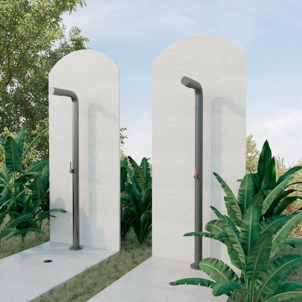 Stainless Steel Free Standing Outdoor Shower and Footwash Spout