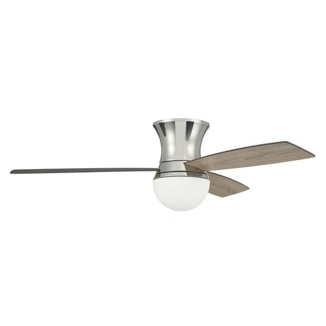 DBK52PLN3-Craftmade Lighting-Daybreak - 3 Blade Flush Mount Ceiling Fan with Light Kit In Contemporary Style-14.09 Inches Tall and 52 Inches