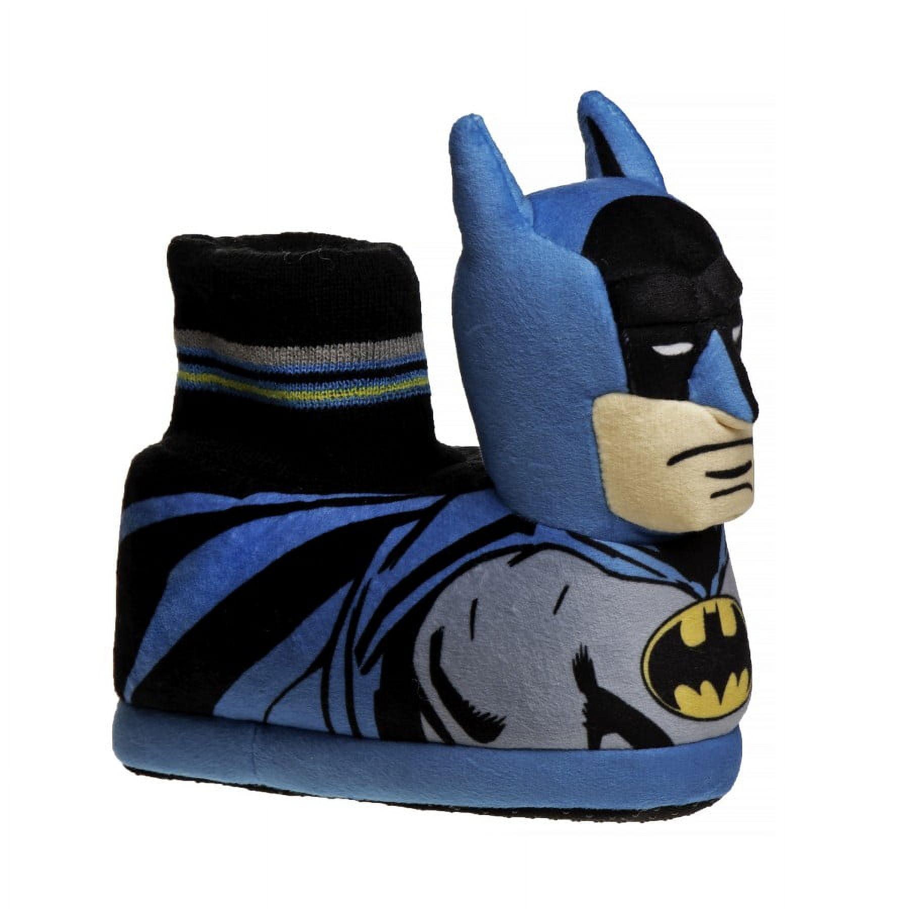 DC Comics Batman Toddler Boys Boys 3D Design Nylex Fabric Slippers - Blue Black, Size: 7-8