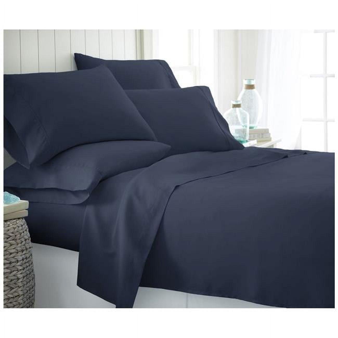 DDI 1941741 King Premium Double Brushed 6 Piece Sheet Set - Navy Case of 12