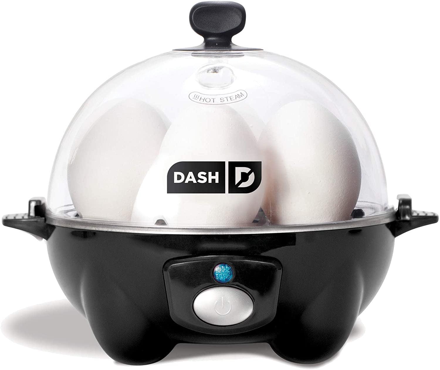 Black Compact 3-in-1 Egg Cooker with Auto Shut-Off