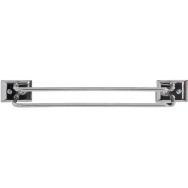 DECKO BATH PRODUCTS 12-Inch Chrome Twin Towel Bar
