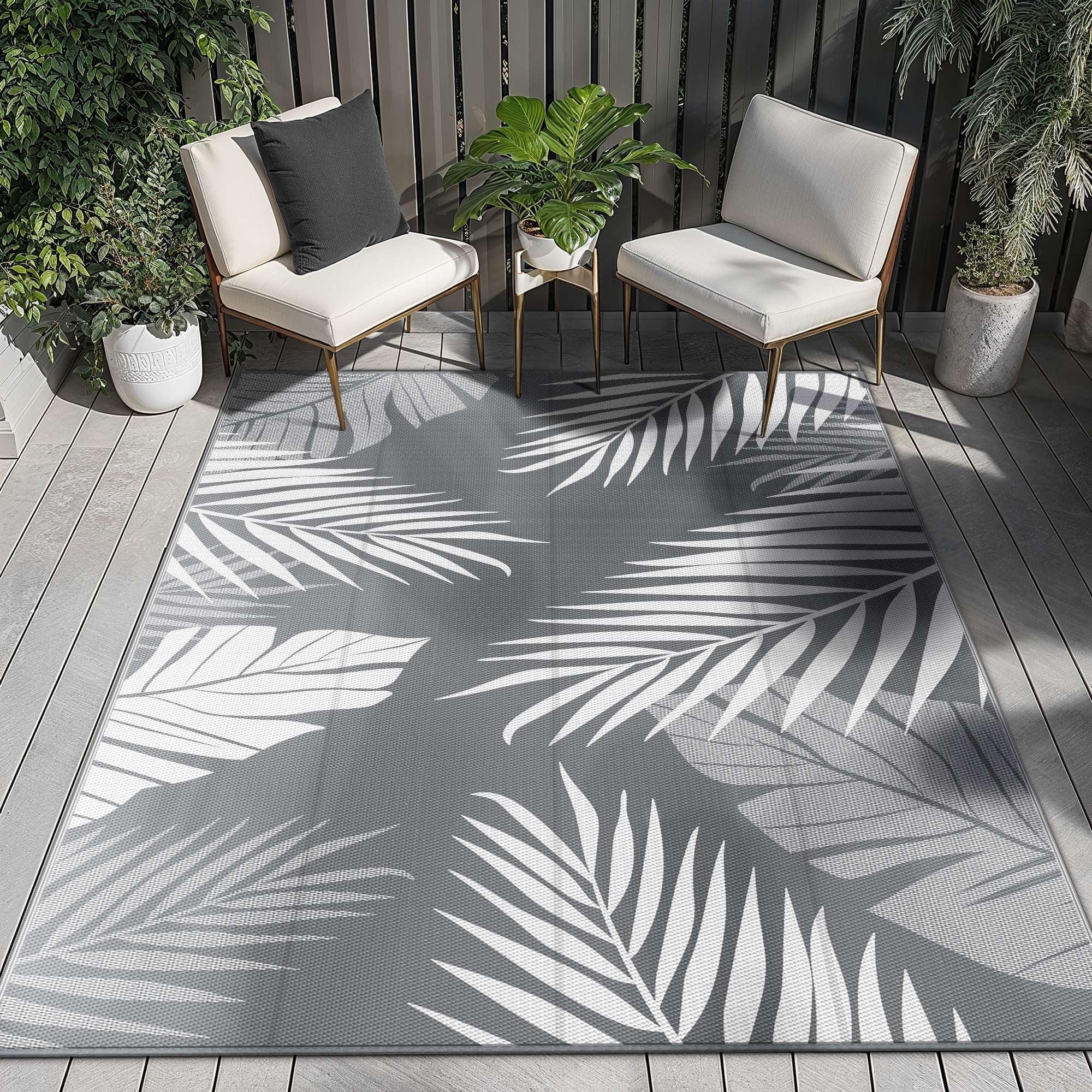 Lunceford Outdoor Rug for Patio Clearance, Waterproof Mat,Reversible Plastic Camping Rugs