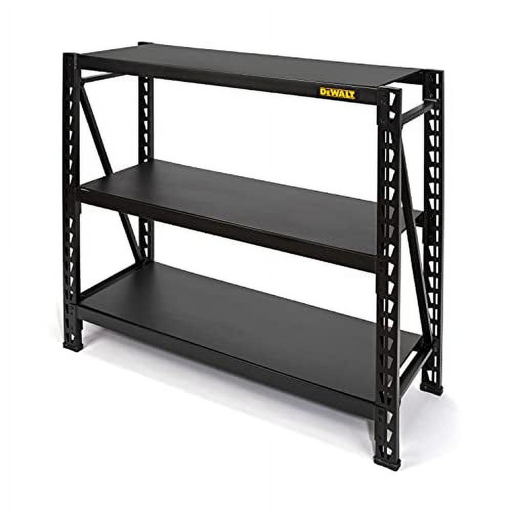 DEWALT Heavy-Duty 3-Shelf Black Steel Storage Rack, 50"W x 18"D x 48"H