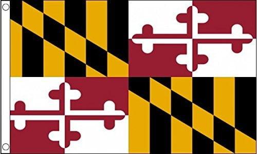 Maryland State Flag 3x5 ft Polyester with Brass Grommets