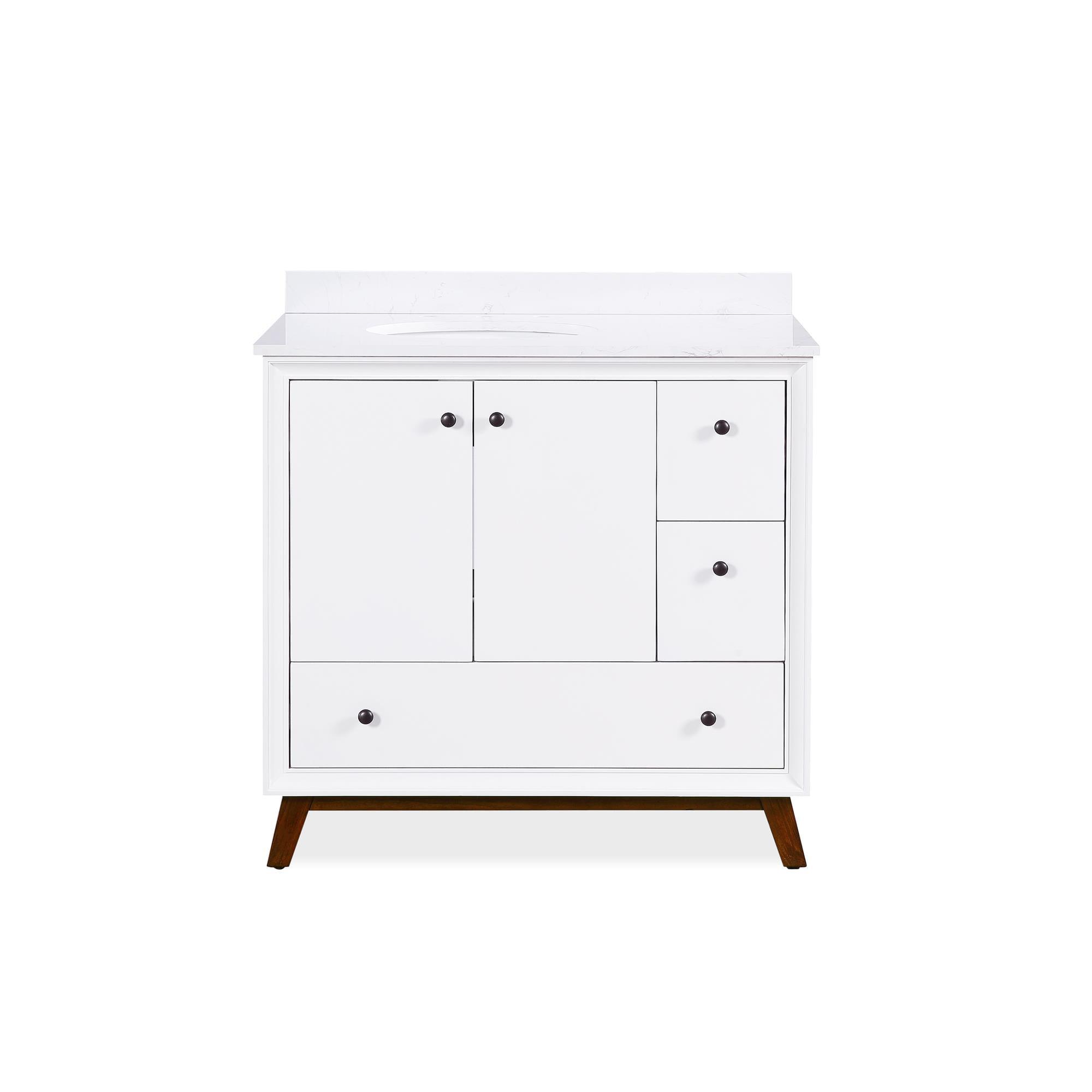 Bleeker 36'' Single Bathroom Vanity with Granite Top