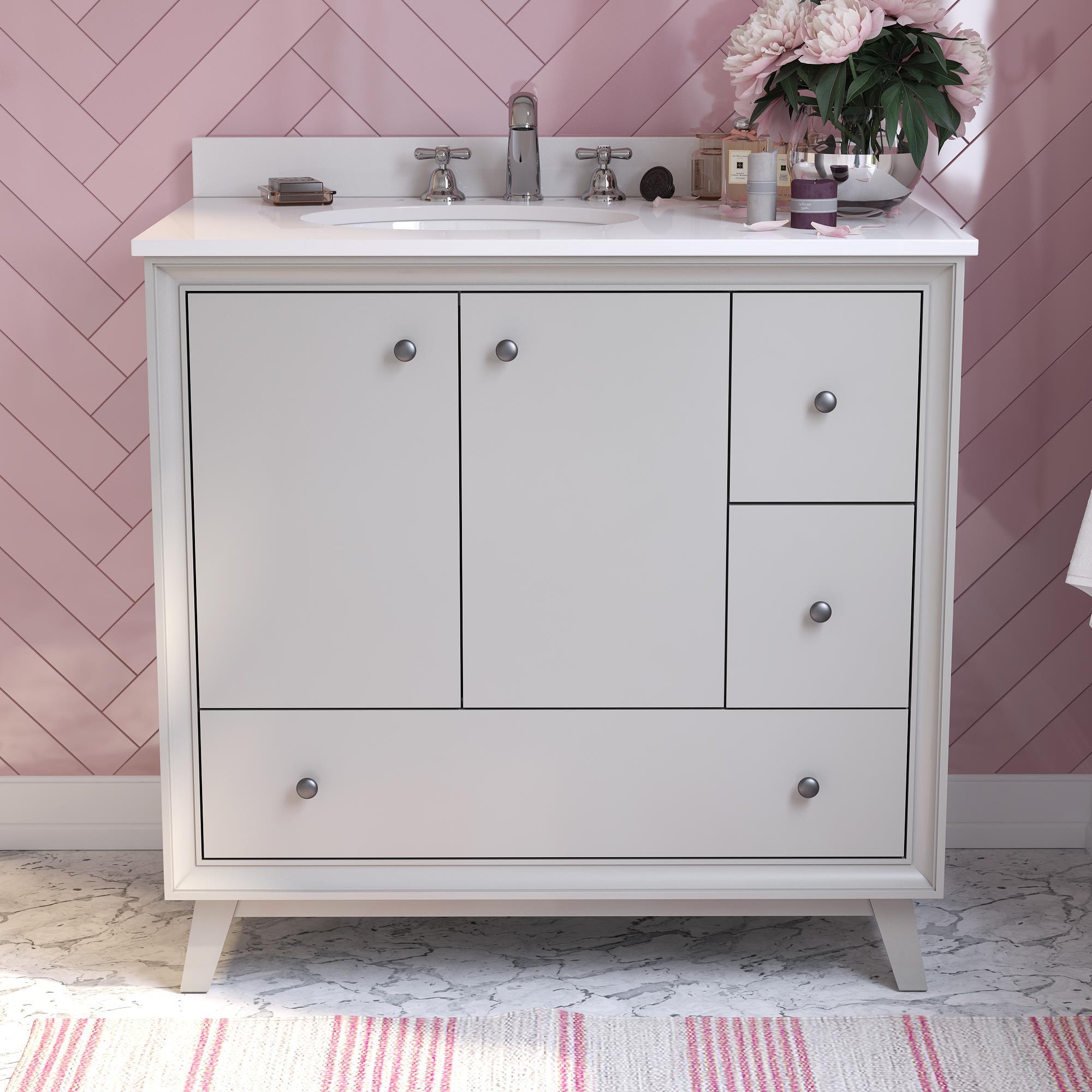 Bleeker 36'' Single Bathroom Vanity with Granite Top