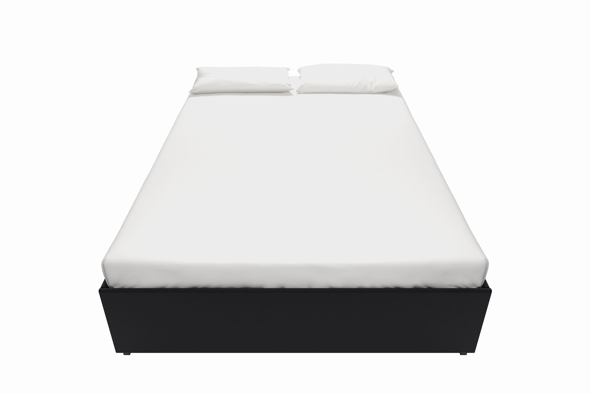 DHP Maven Platform Bed with Storage, Queen, Black Faux Leather
