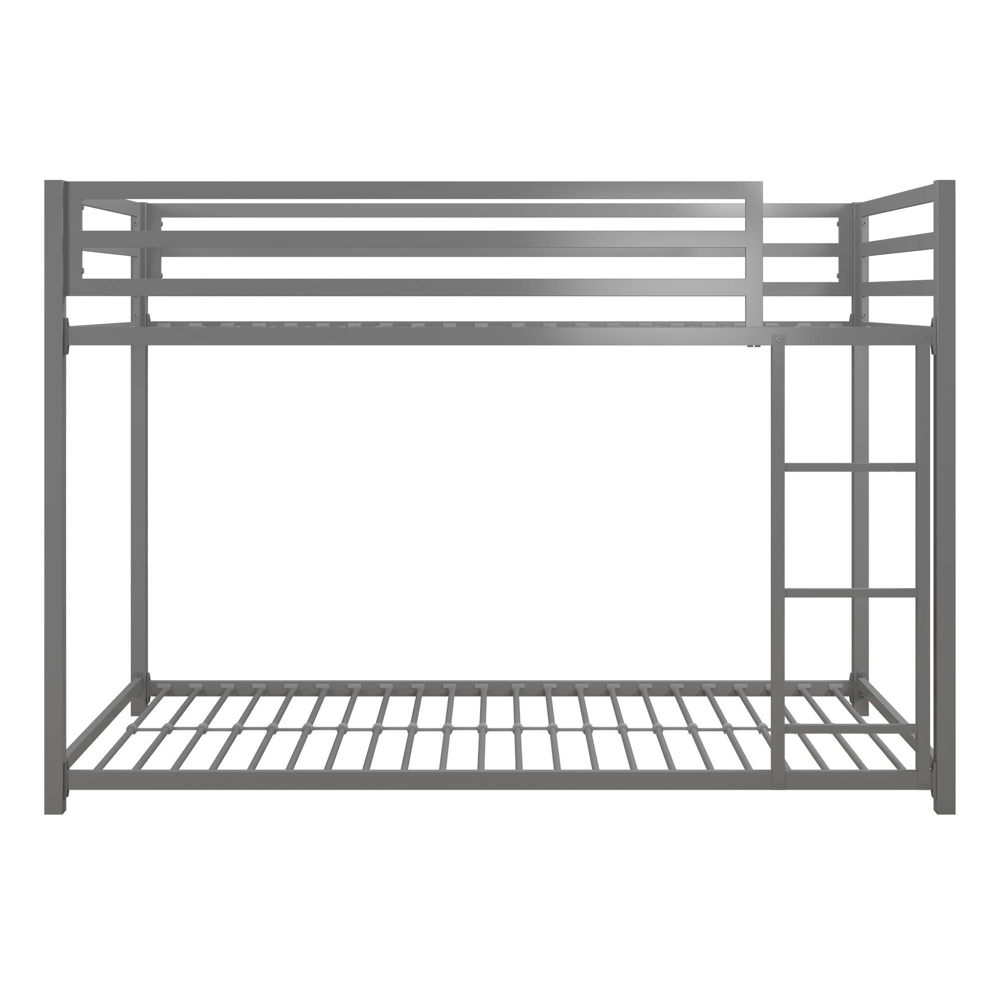 DHP Miles Metal Twin/Twin Bunk Bed, Silver