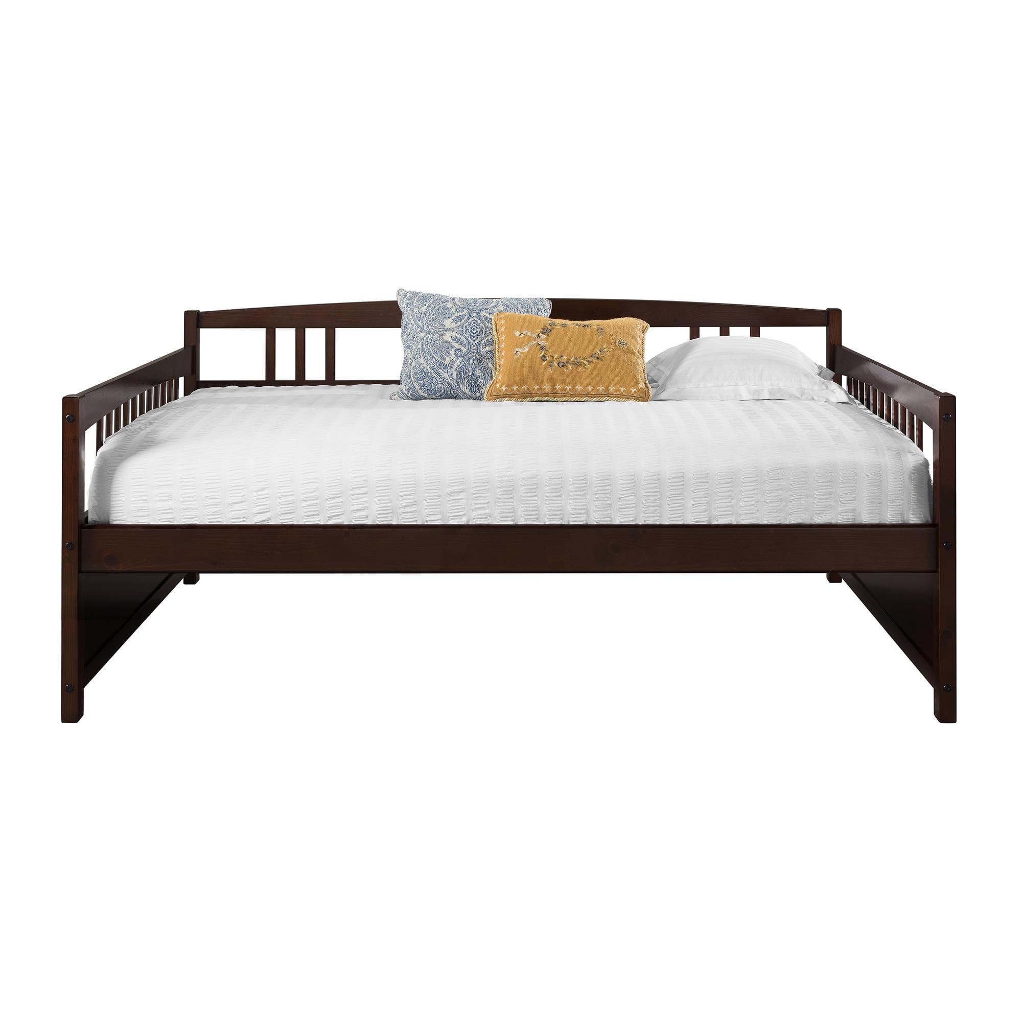 DHP Morgan Wood Daybed, Full Size Frame with Slats, Espresso