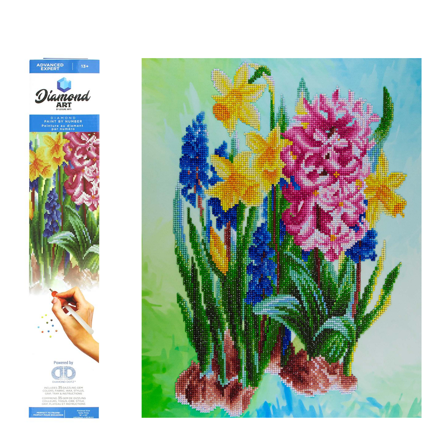 Advanced Wildflowers Diamond Painting Kit with Resin Rhinestones