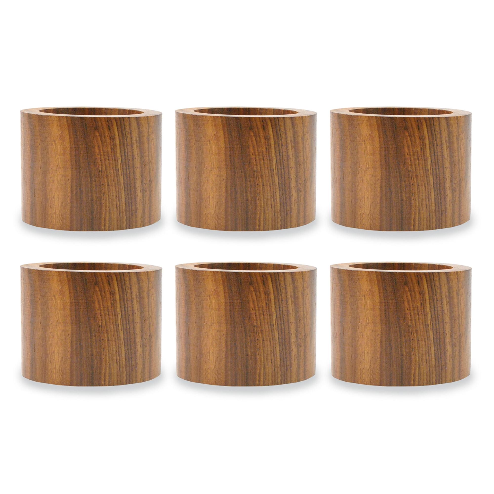 Wood Band Napkin Ring Set of 6