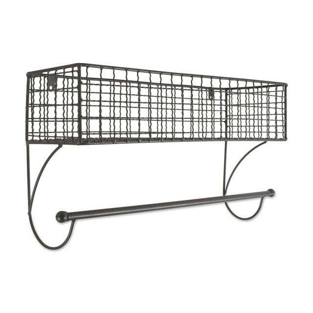 Design Imports Large Grey Farmhouse Towel Rack