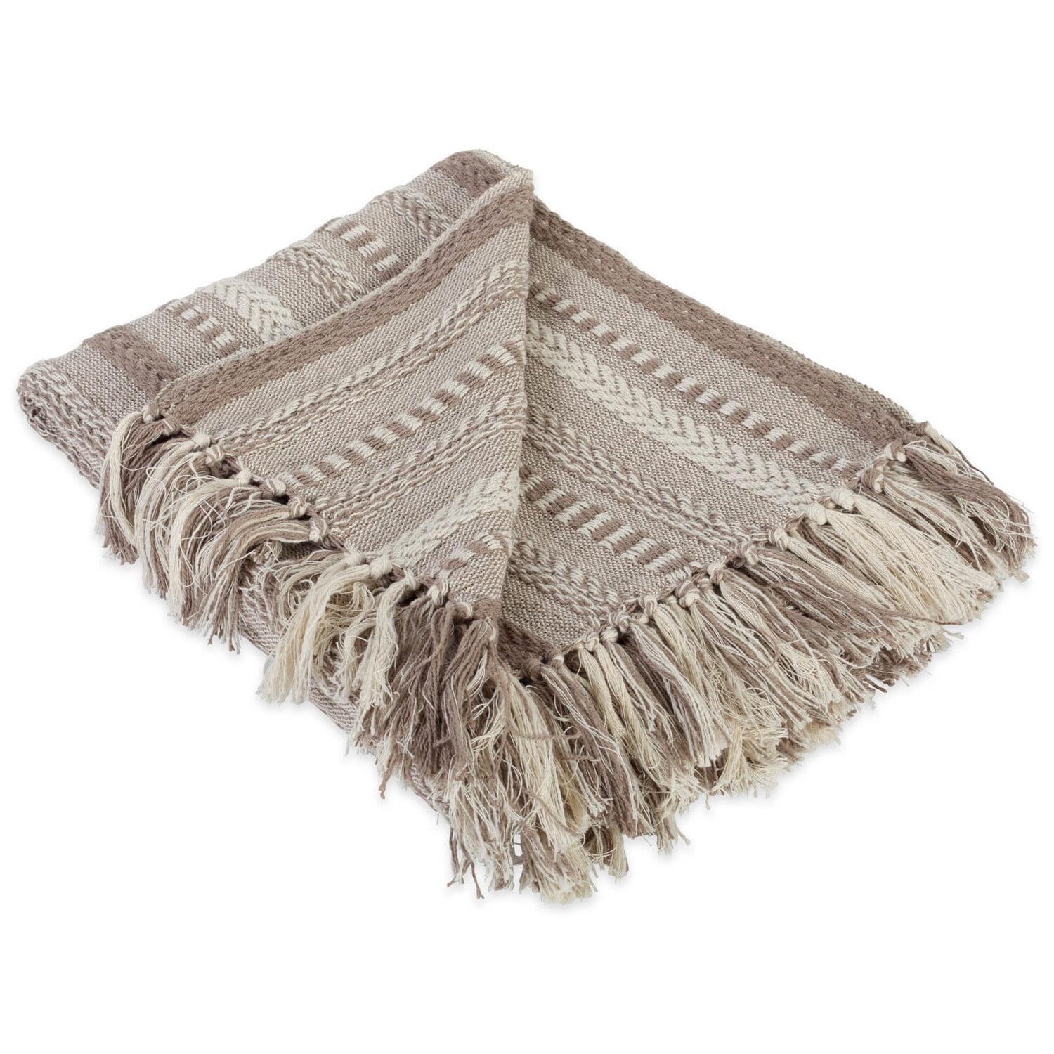 50"x60" Braided Striped Throw Blanket - Design Imports