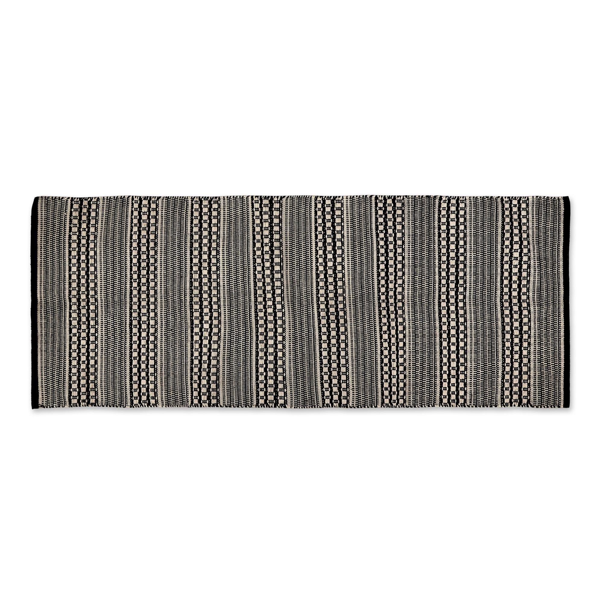 Design Imports Modern Dobby Stripe - Black - 2 Ft 6 In X 6 Ft
