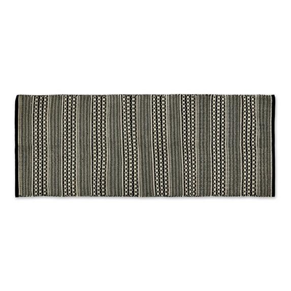 Design Imports Modern Dobby Stripe - Black - 2 Ft 6 In X 6 Ft