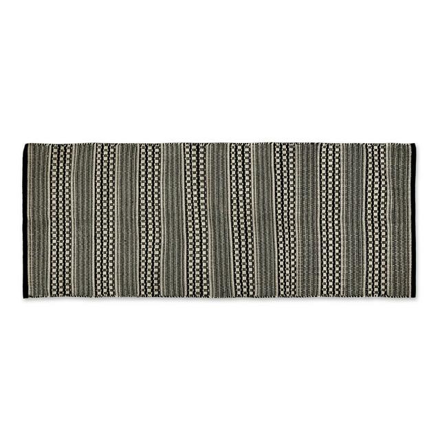 Design Imports Modern Dobby Stripe - Black - 2 Ft 6 In X 6 Ft