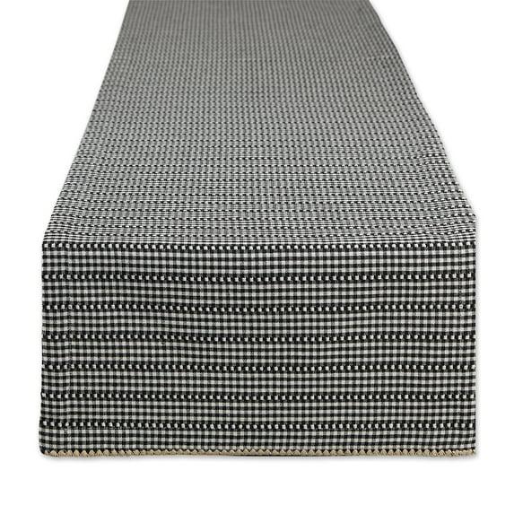 DII Black Farmhouse Gingham Table Runner