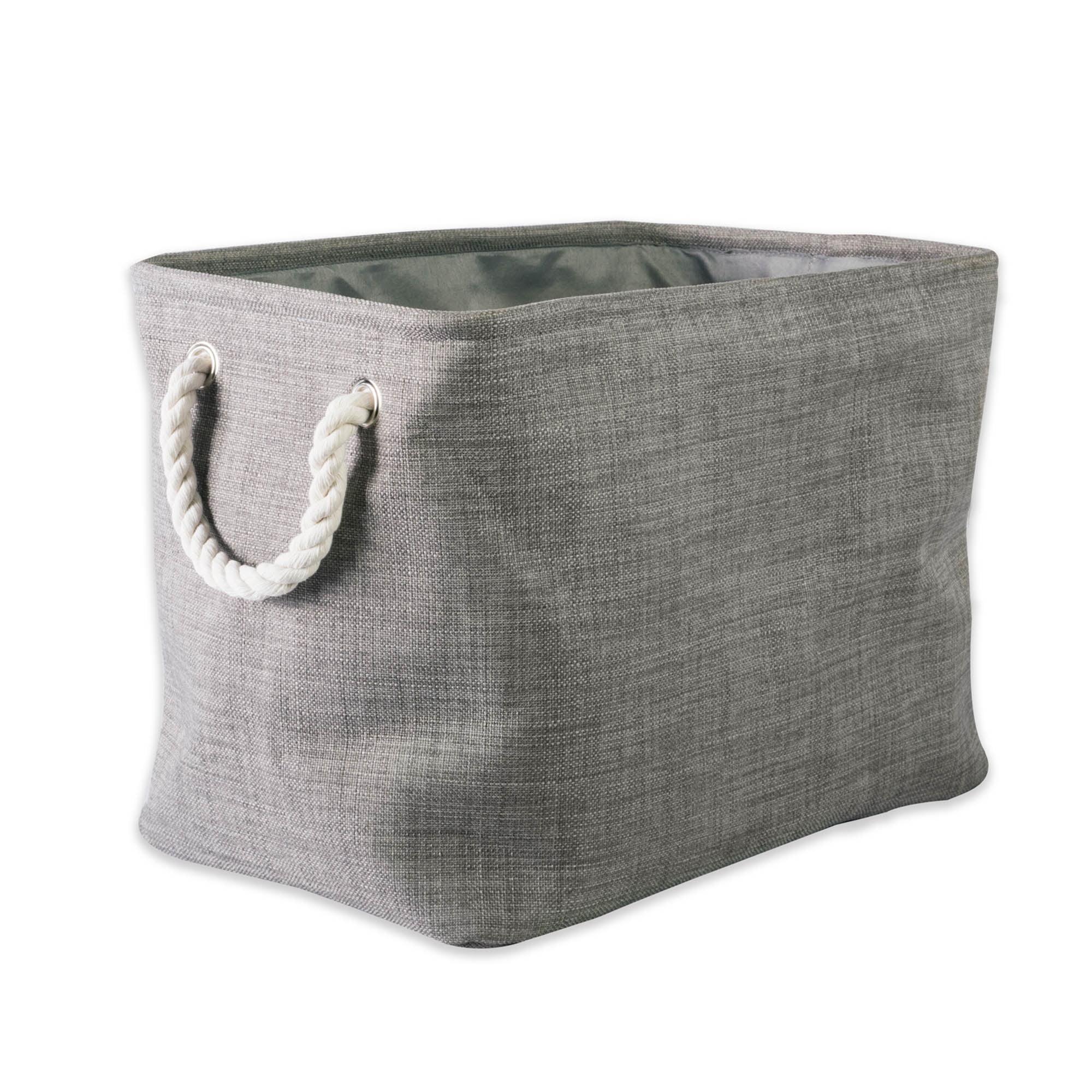 DII Collapsible Polyester Storage Bin, Variegated, Gray, Large