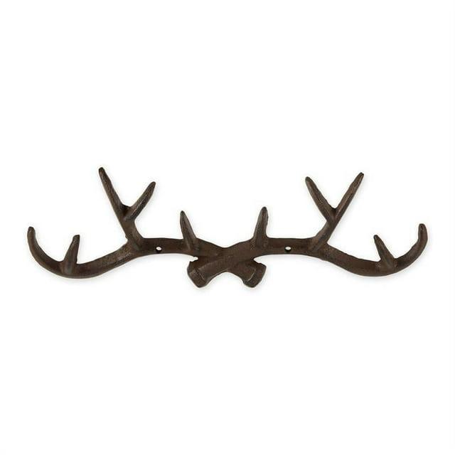 Cast Iron Antler Wall Hook, Brown