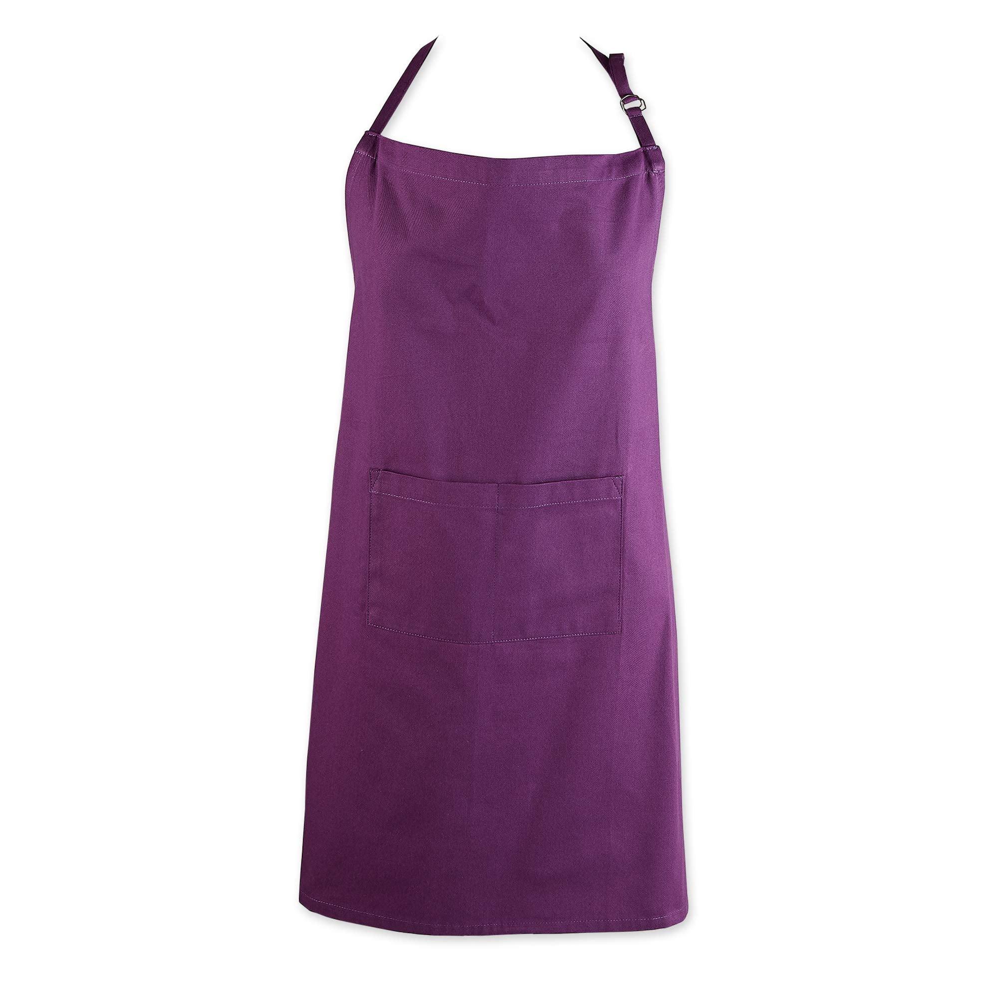 DII Everyday Basic Kitchen Collection, Plus Size Apron, Eggplant