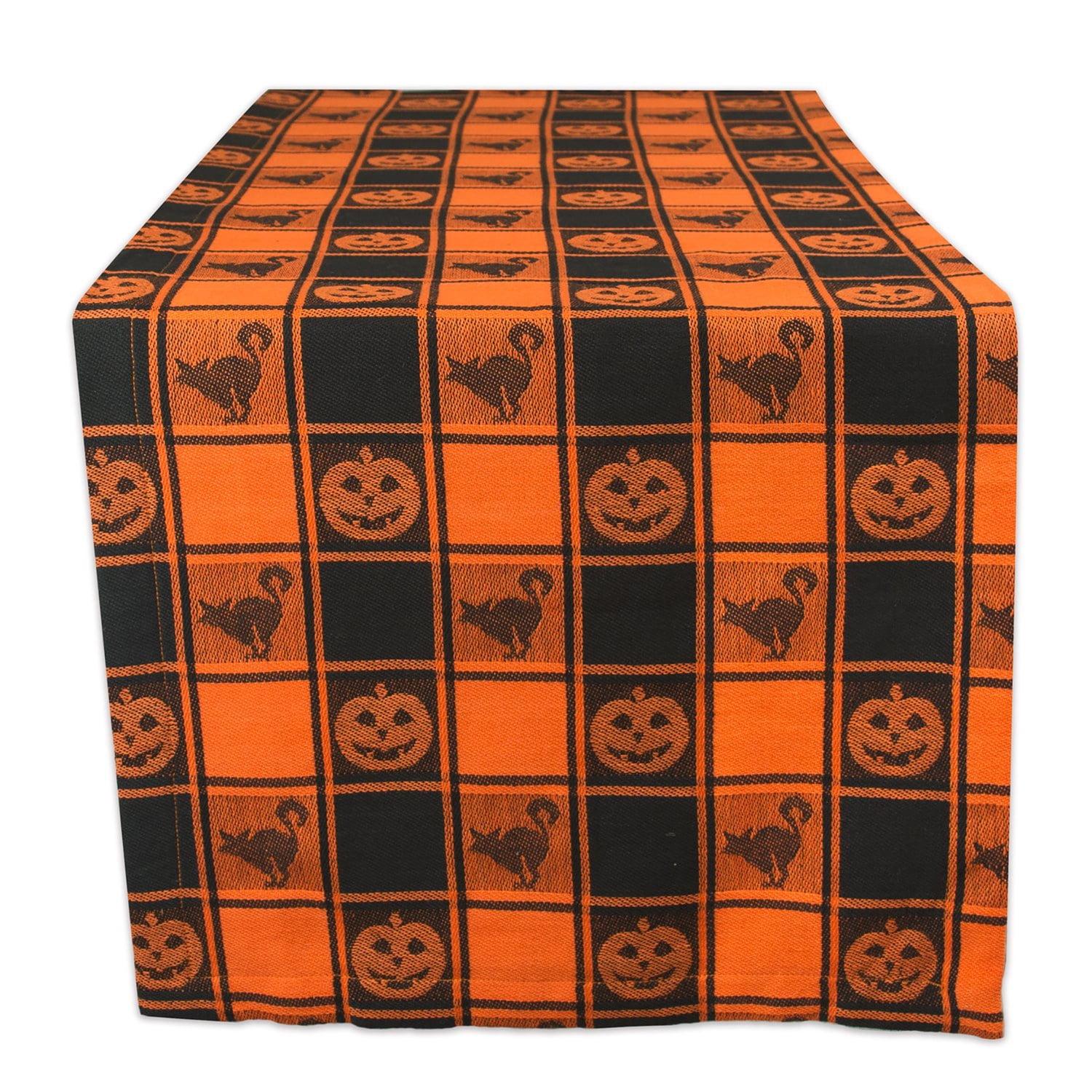 The Holiday Aisle® Vaillancourt Halloween Woven Check Table Runner