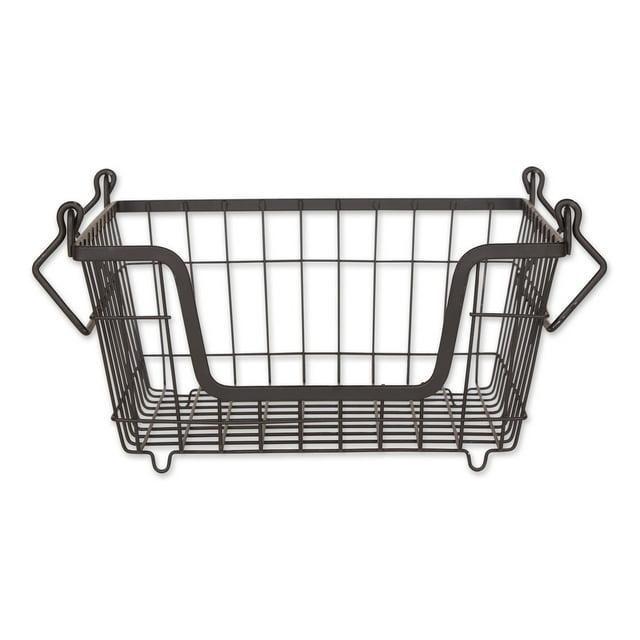 Metal Basket Black Square Small 11X11X6