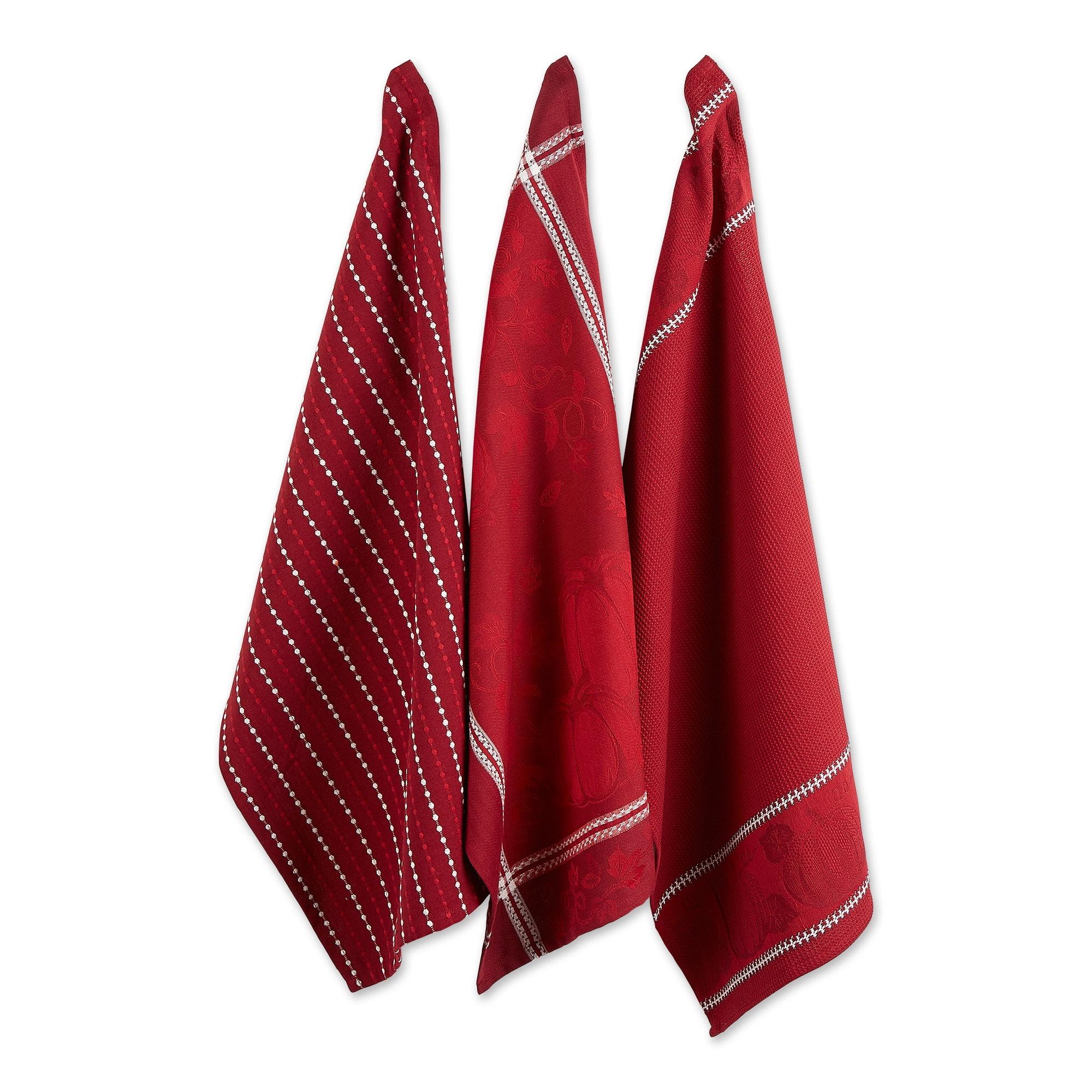 Redwood Cotton Embellished Dishtowel Set of 3