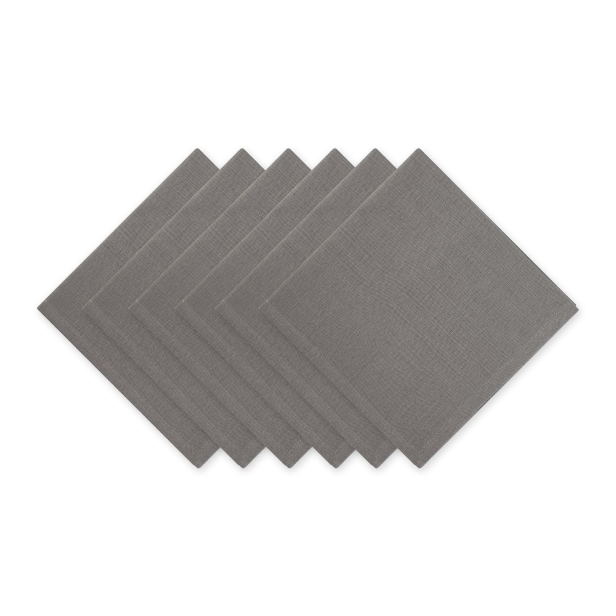 DII Modern Style Cotton Dining Napkin in Gray Finish (Set of 6)