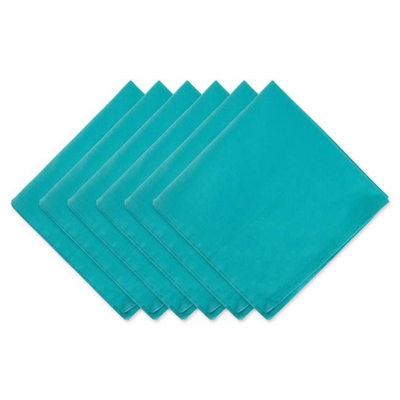 DII Modern Style Cotton Solid Waters Napkin in Aqua Blue (Set of 6)
