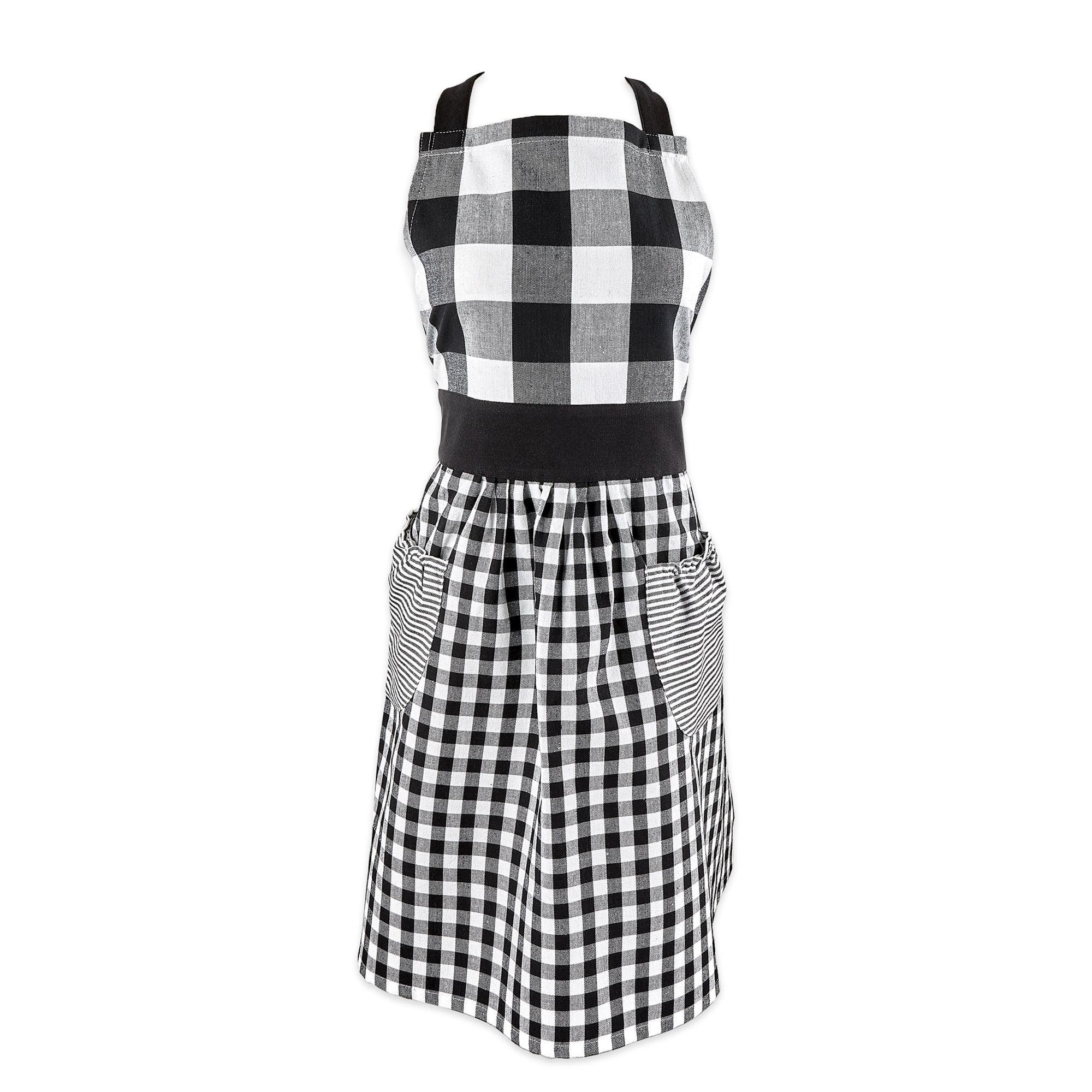 Design Imports Black/White Gingham Apron