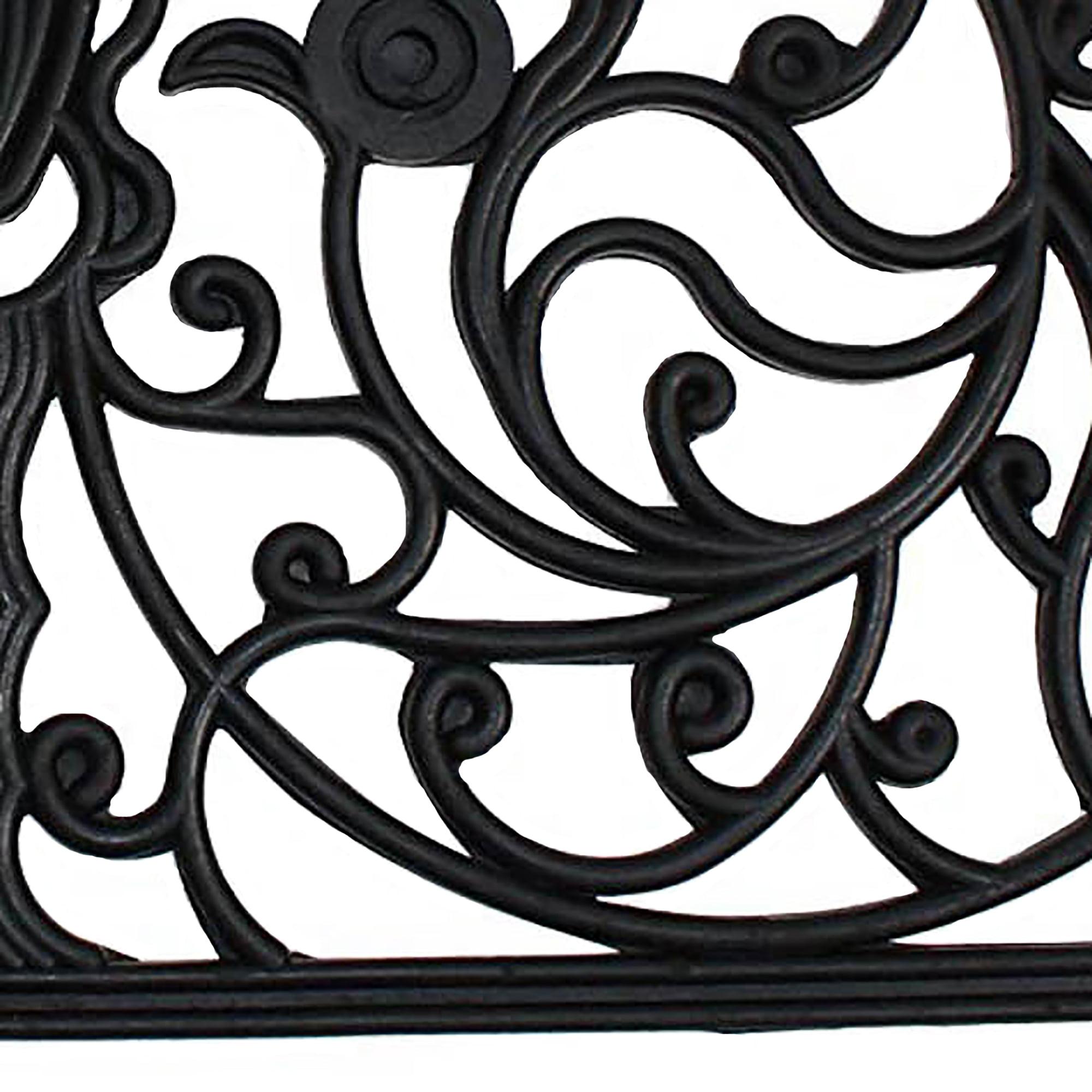 Design Imports  French Arch Half Round Rubber Doormat 24X36