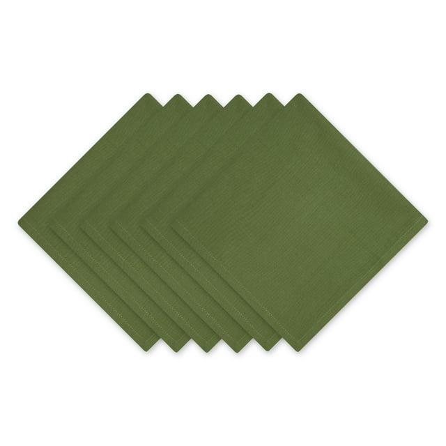 Design Imports  Solid Cotton Napkin Set 6 Piece, Antique Green, 20X20"