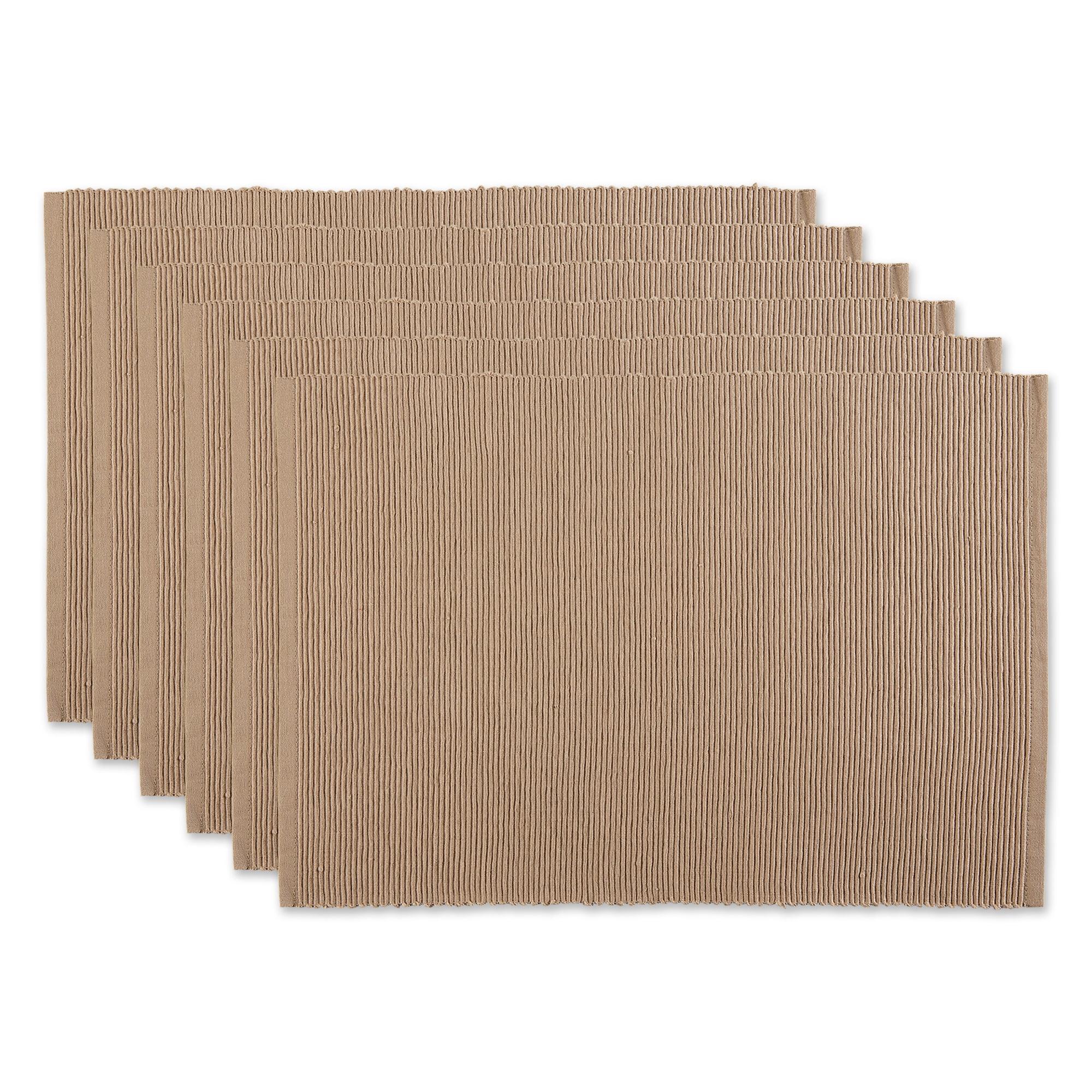 DII Stone Ribbed Placemat Set/6