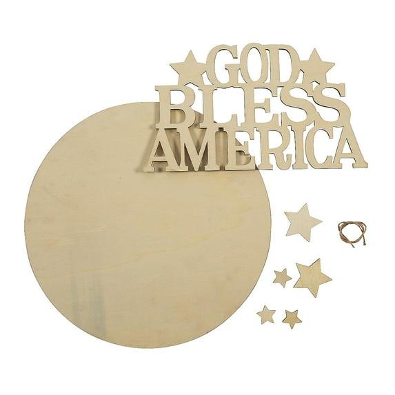 DIY Unfinished Wood God Bless America Sign