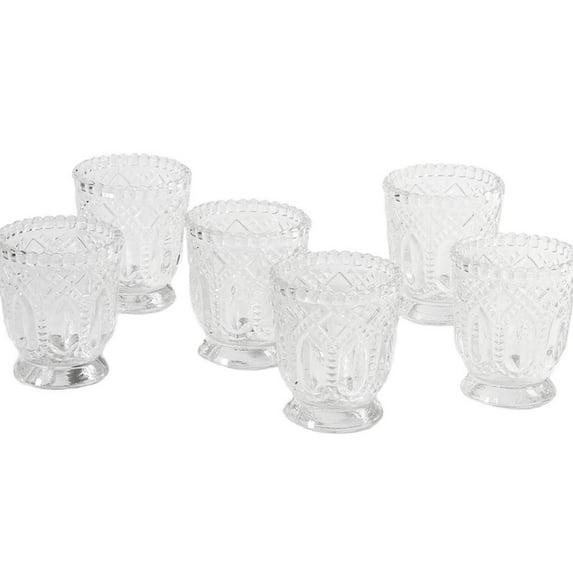 DIY Wedding Koyal Wholesale Portavelas de Vidrio Vintage (Paquete de 6), 3 x 2,75