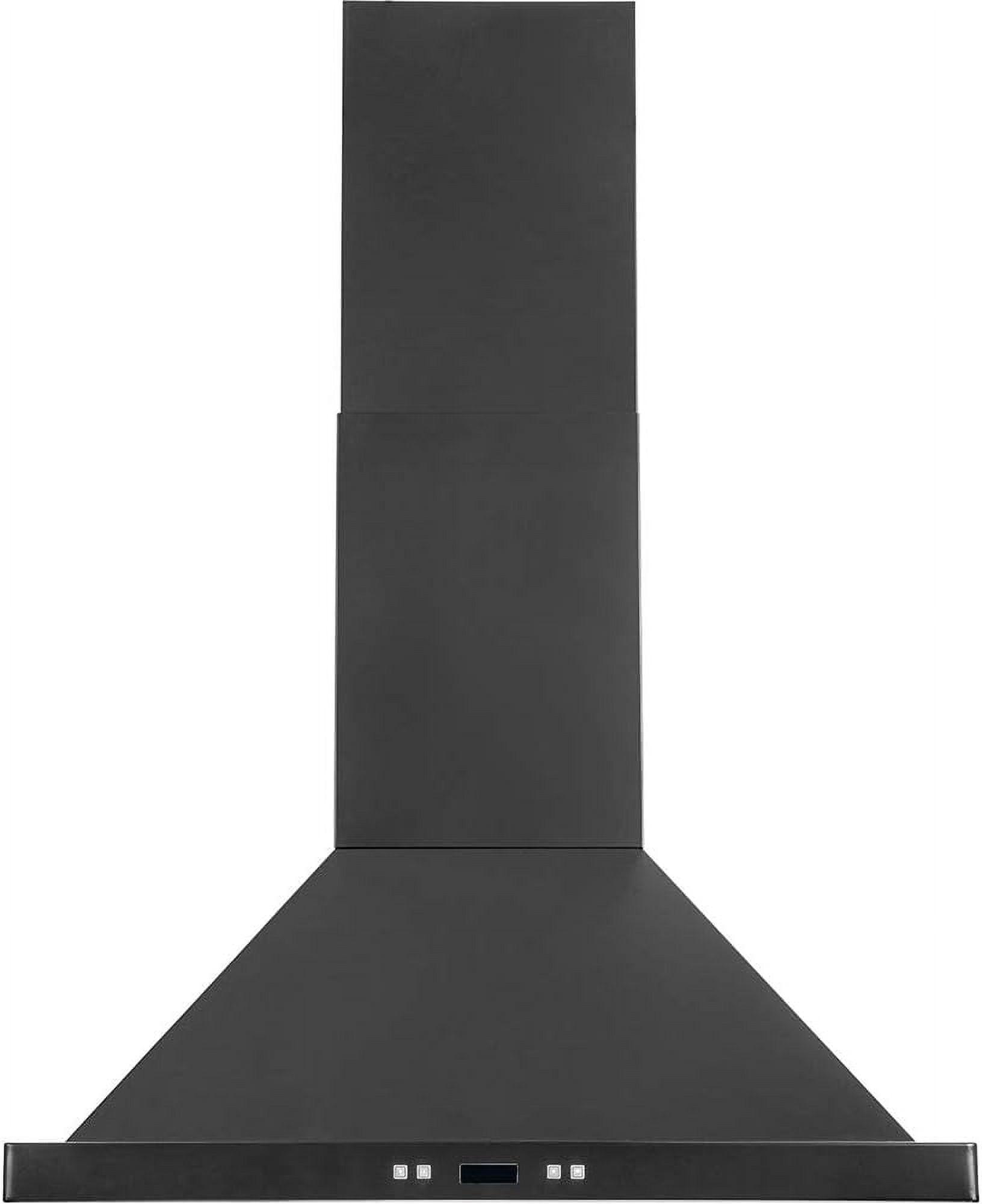 30-Inch Black Stainless Steel Wall Mounted Chimney Range Hood