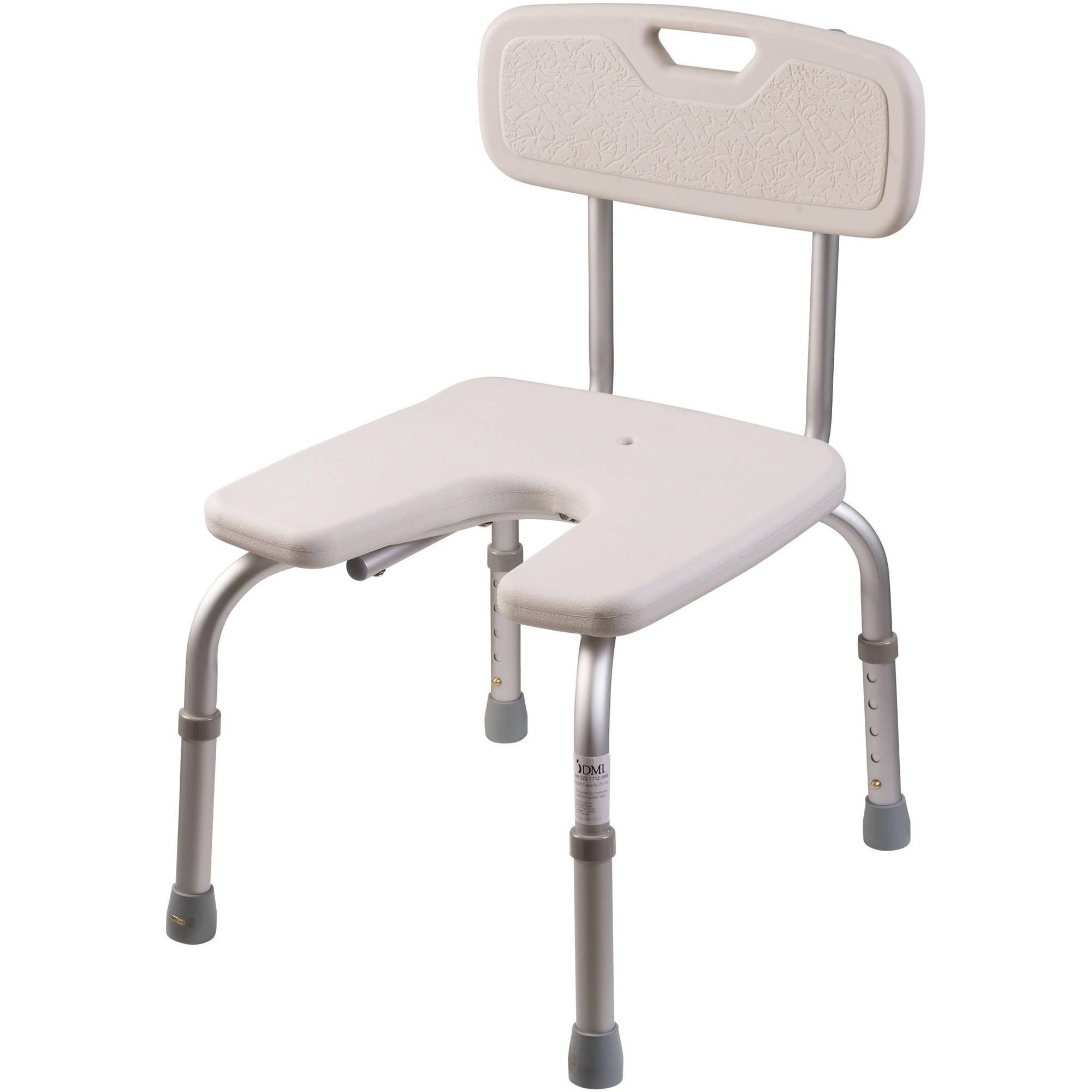 DMI Slip Resistant Adjustable Bath Seat - HealthSmart: Bath Chair for Seniors, Medical Shower Bench, 250lb Capacity