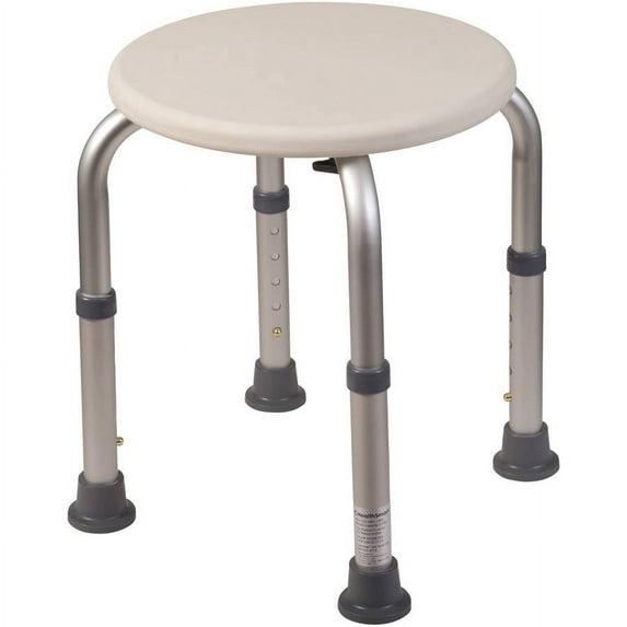 VAIKAXY Shower Chair Bath Seat for Tub or Shower Bench for Inside Shower, Made of Non Slip Aluminum with Plastic Seat, Adjustable Height, Holds Weight up to 330 Pounds, Bath Stool, White